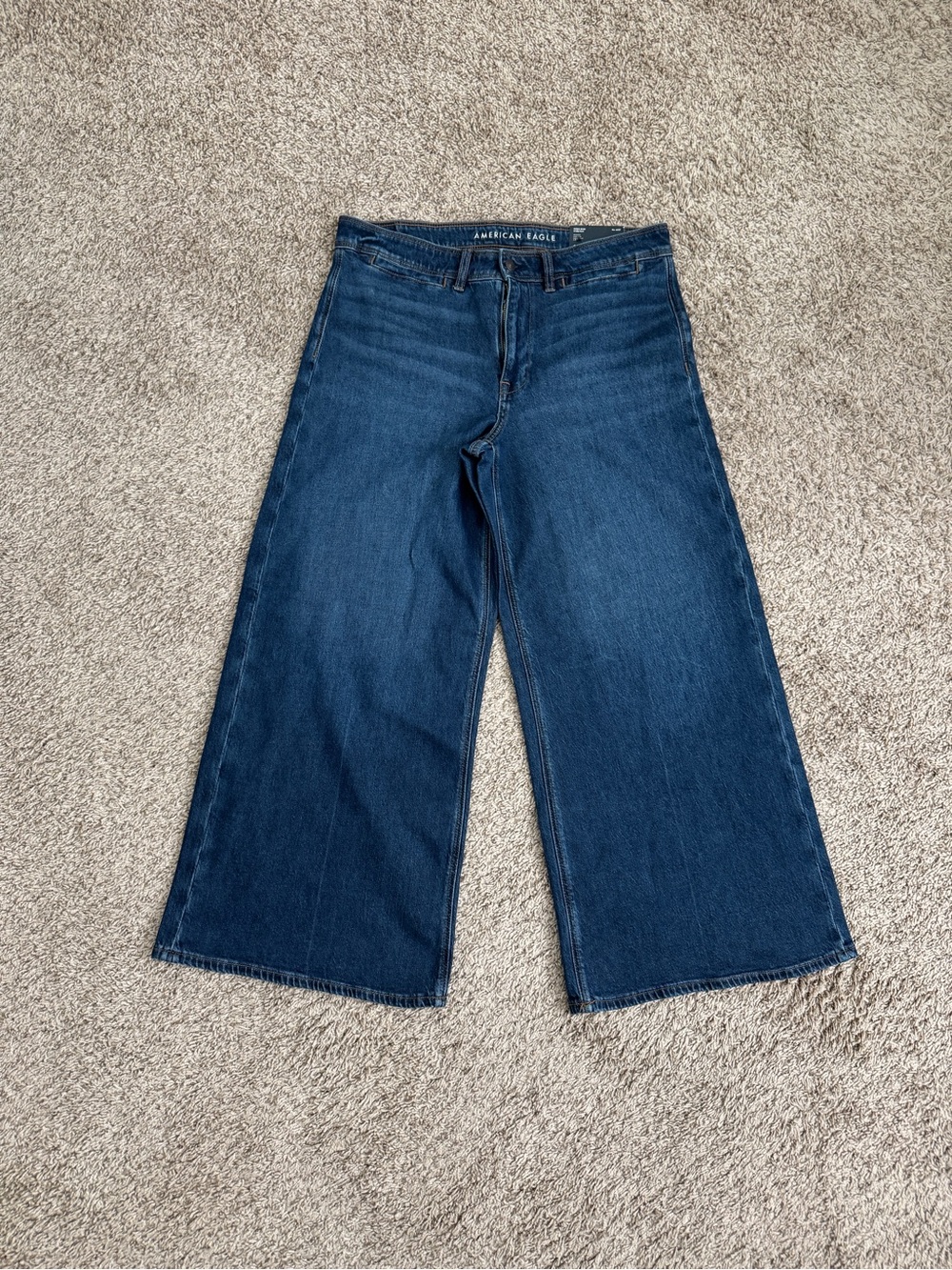 American Eagle Outfitters Wide-Leg Jeans - Indigo Blue